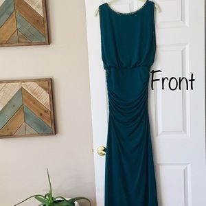 Laundry by Shelli Segal Beaded Trim Blouson Dress